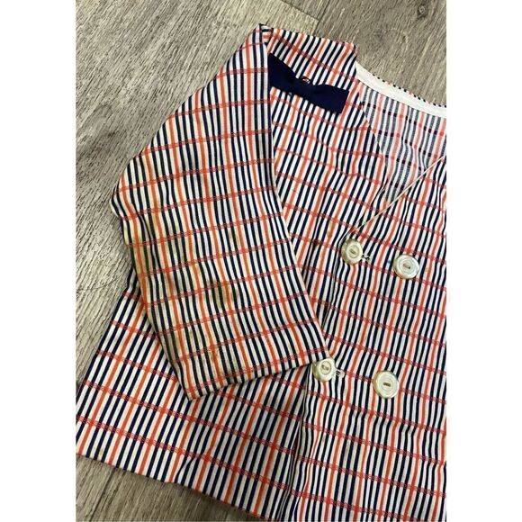 70’s Little Boy Dress Jacket Red and Blue Stripes 4T Old Vintage Costume - Picture 3 of 7